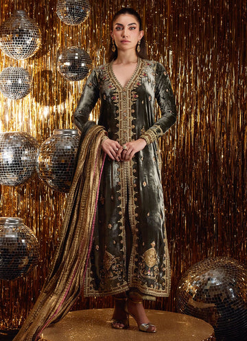 Sarina Slate Shirt And Dupatta